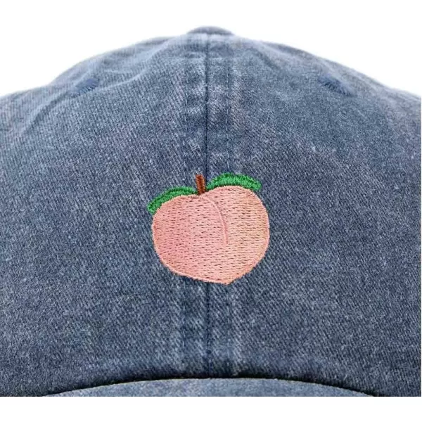 DALIX Peach Embroidered Dad Cap Cotton Baseball Hat Women