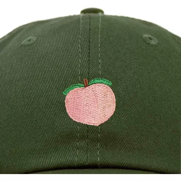 DALIX Peach Embroidered Dad Cap Cotton Baseball Hat Women