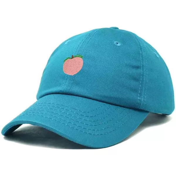 DALIX Peach Embroidered Dad Cap Cotton Baseball Hat Women