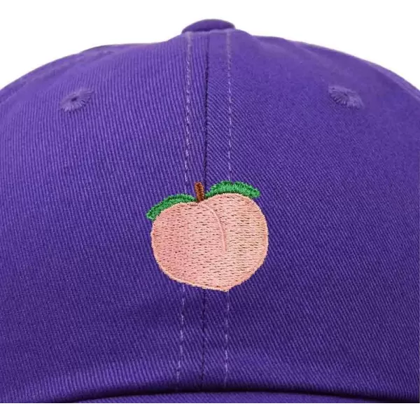 DALIX Peach Embroidered Dad Cap Cotton Baseball Hat Women
