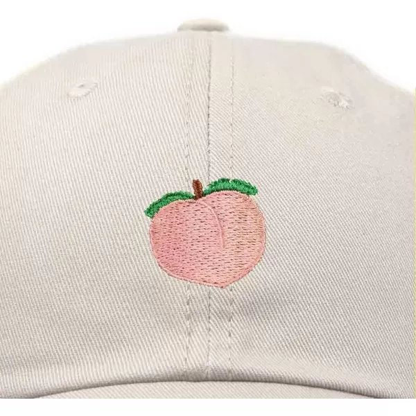 DALIX Peach Embroidered Dad Cap Cotton Baseball Hat Women