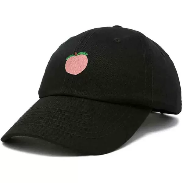 DALIX Peach Embroidered Dad Cap Cotton Baseball Hat Women