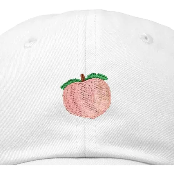 DALIX Peach Embroidered Dad Cap Cotton Baseball Hat Women