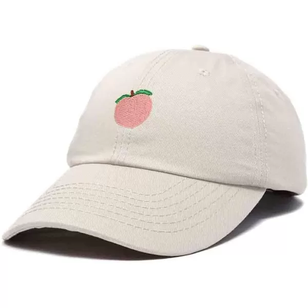 DALIX Peach Embroidered Dad Cap Cotton Baseball Hat Women