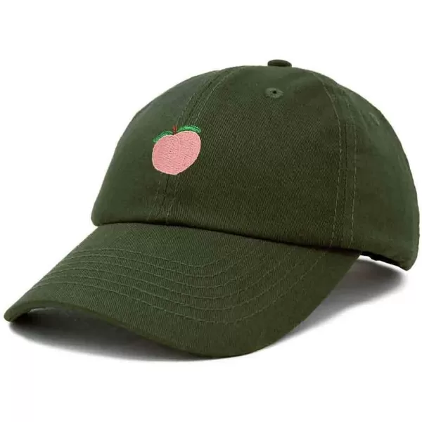 DALIX Peach Embroidered Dad Cap Cotton Baseball Hat Women