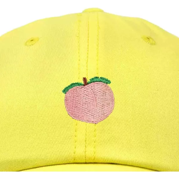 DALIX Peach Embroidered Dad Cap Cotton Baseball Hat Women