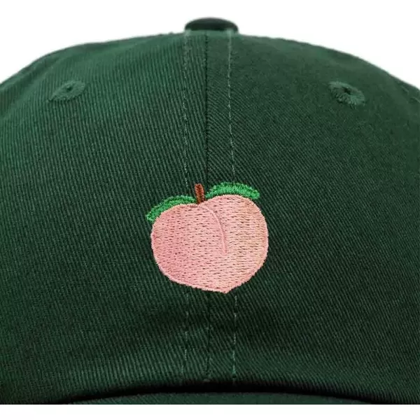 DALIX Peach Embroidered Dad Cap Cotton Baseball Hat Women