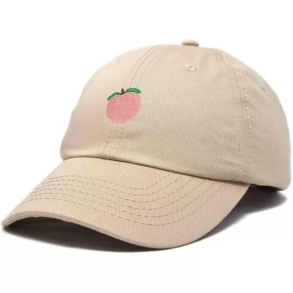 DALIX Peach Embroidered Dad Cap Cotton Baseball Hat Women