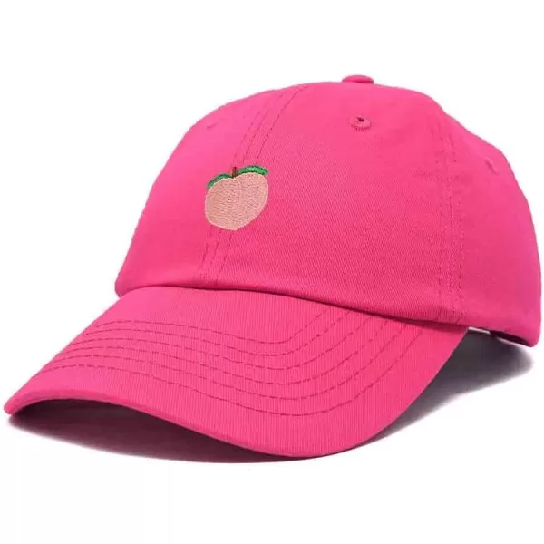 DALIX Peach Embroidered Dad Cap Cotton Baseball Hat Women