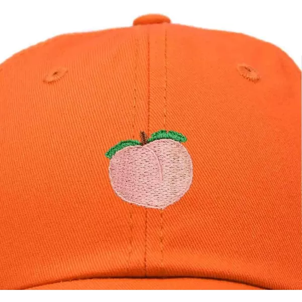 DALIX Peach Embroidered Dad Cap Cotton Baseball Hat Women