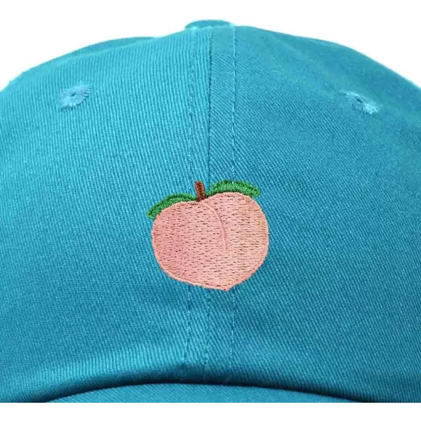 DALIX Peach Embroidered Dad Cap Cotton Baseball Hat Women