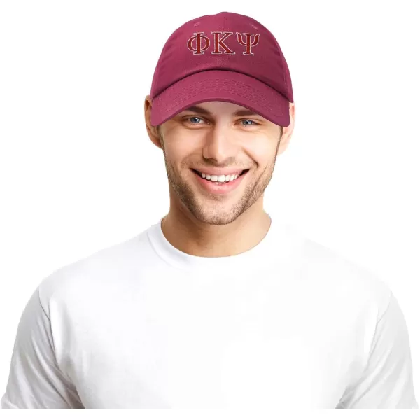DALIX Phi Kappa Psi Greek Letters Ball Cap Embroidered Hat