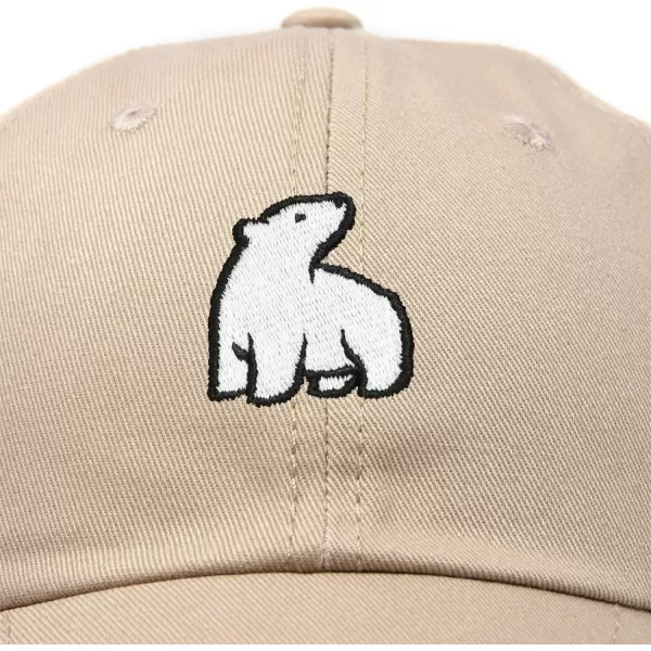 DALIX Polar Bear Embroidery Dad Hat Baseball Cap Mens Womens