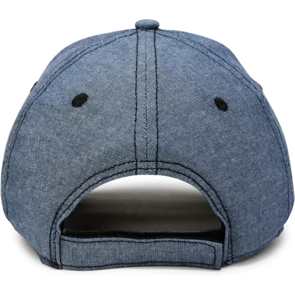 DALIX Premium Baseball Cap Structured Dad Hat Medium Crown Chambray