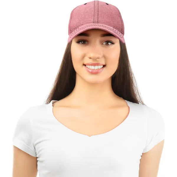 DALIX Premium Baseball Cap Structured Dad Hat Medium Crown Chambray