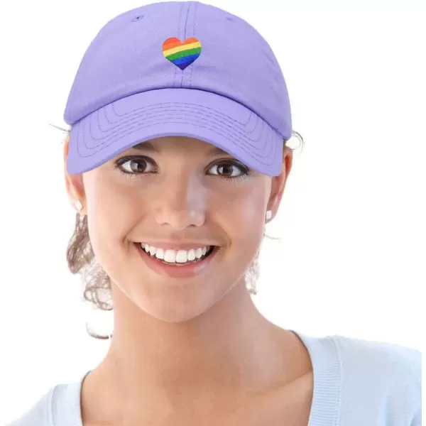 DALIX Rainbow Heart Hat Embroidered Mens Womens Baseball Cap
