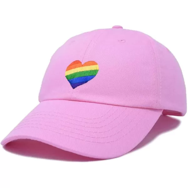 DALIX Rainbow Heart Hat Embroidered Mens Womens Baseball Cap