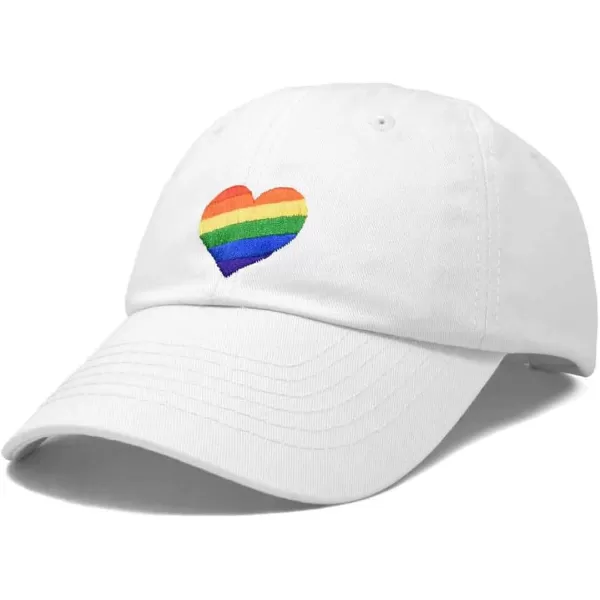 DALIX Rainbow Heart Hat Embroidered Mens Womens Baseball Cap