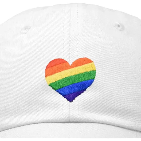 DALIX Rainbow Heart Hat Embroidered Mens Womens Baseball Cap