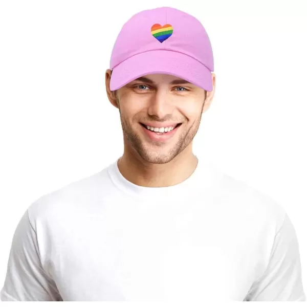 DALIX Rainbow Heart Hat Embroidered Mens Womens Baseball Cap