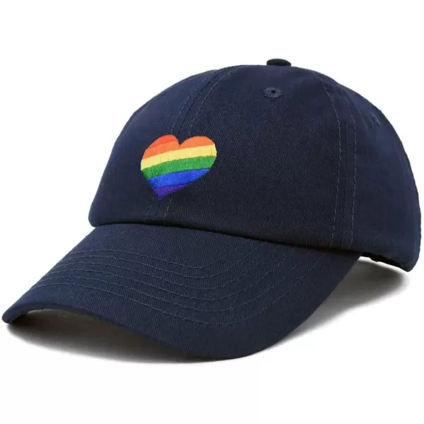 DALIX Rainbow Heart Hat Embroidered Mens Womens Baseball Cap