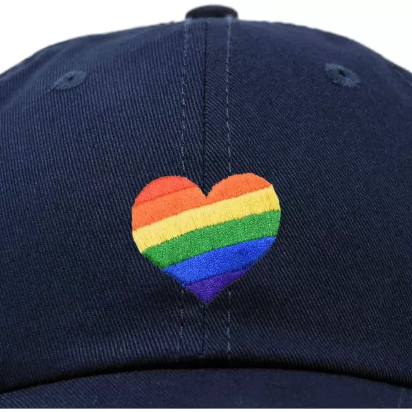 DALIX Rainbow Heart Hat Embroidered Mens Womens Baseball Cap