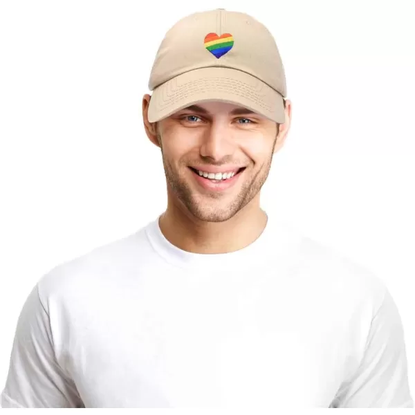 DALIX Rainbow Heart Hat Embroidered Mens Womens Baseball Cap