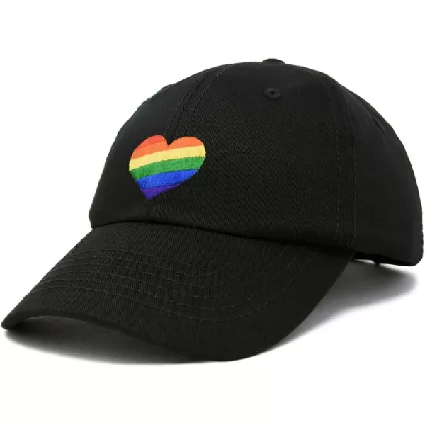 DALIX Rainbow Heart Hat Embroidered Mens Womens Baseball Cap
