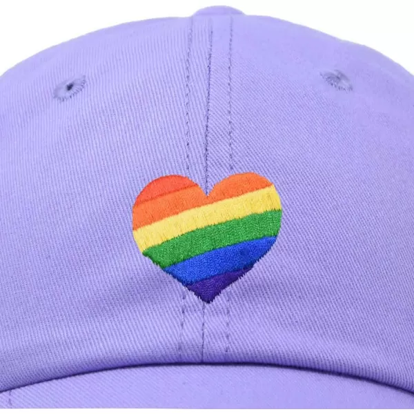 DALIX Rainbow Heart Hat Embroidered Mens Womens Baseball Cap