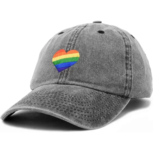 DALIX Rainbow Heart Hat Embroidered Mens Womens Baseball Cap