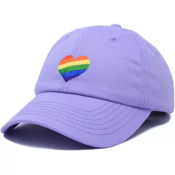 DALIX Rainbow Heart Hat Embroidered Mens Womens Baseball Cap
