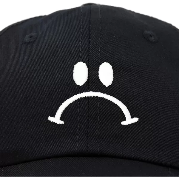 DALIX Sad Face Hat Mens Womens Sadface Frowning Baseball Cap