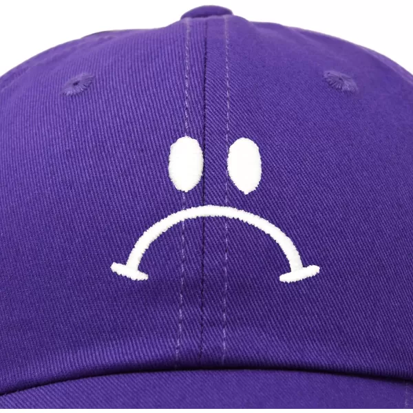 DALIX Sad Face Hat Mens Womens Sadface Frowning Baseball Cap
