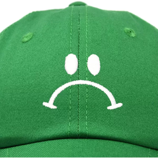 DALIX Sad Face Hat Mens Womens Sadface Frowning Baseball Cap