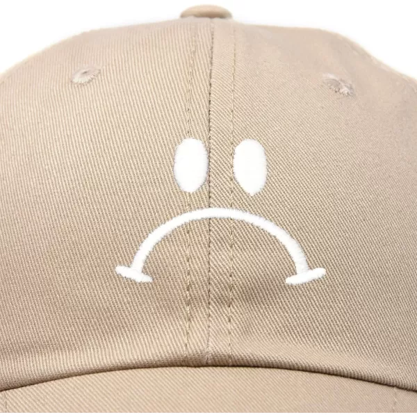 DALIX Sad Face Hat Mens Womens Sadface Frowning Baseball Cap