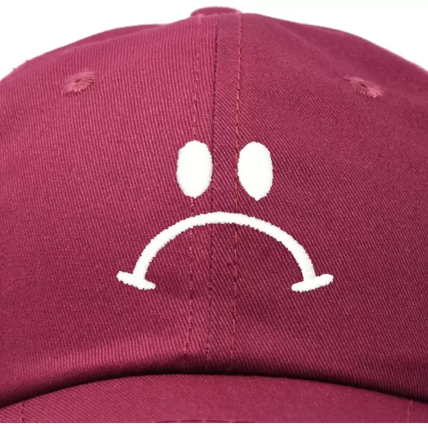 DALIX Sad Face Hat Mens Womens Sadface Frowning Baseball Cap
