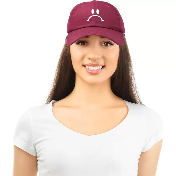 DALIX Sad Face Hat Mens Womens Sadface Frowning Baseball Cap