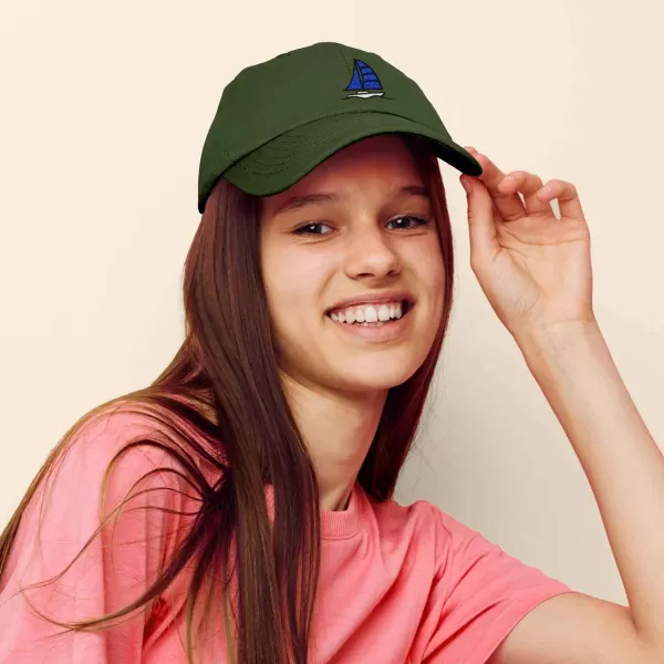 DALIX Sailboat Hat Embroidered Cotton Baseball Dad Cap Men