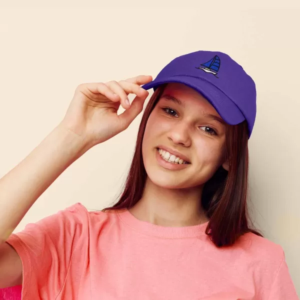 DALIX Sailboat Hat Embroidered Cotton Baseball Dad Cap Men
