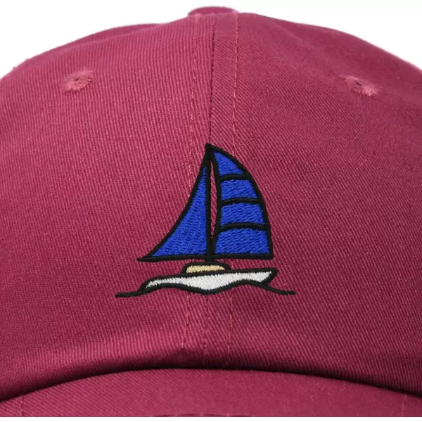 DALIX Sailboat Hat Embroidered Cotton Baseball Dad Cap Men
