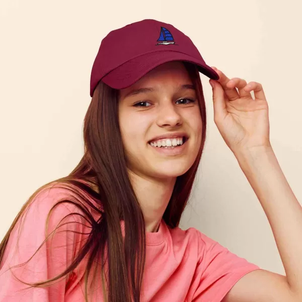 DALIX Sailboat Hat Embroidered Cotton Baseball Dad Cap Men