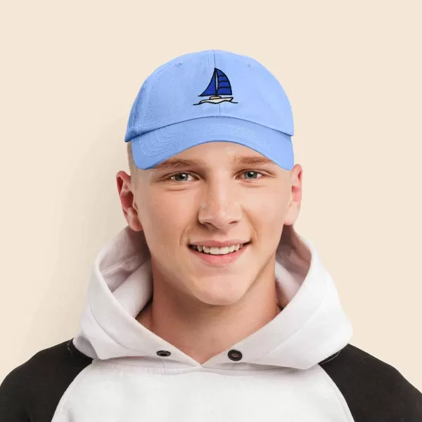 DALIX Sailboat Hat Embroidered Cotton Baseball Dad Cap Men