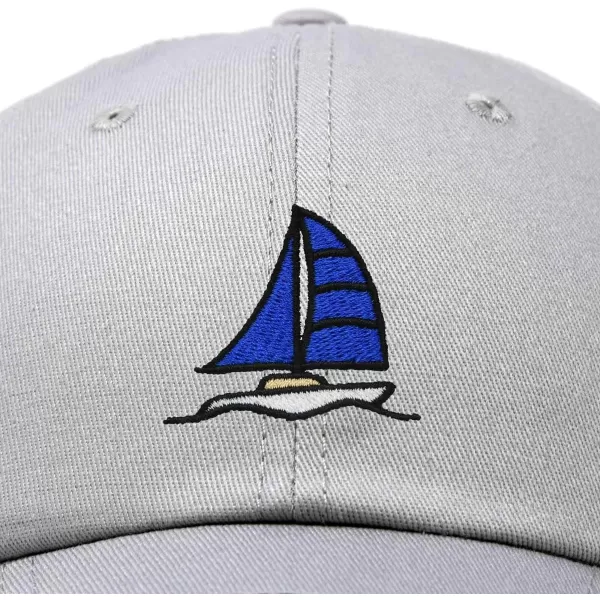 DALIX Sailboat Hat Embroidered Cotton Baseball Dad Cap Men