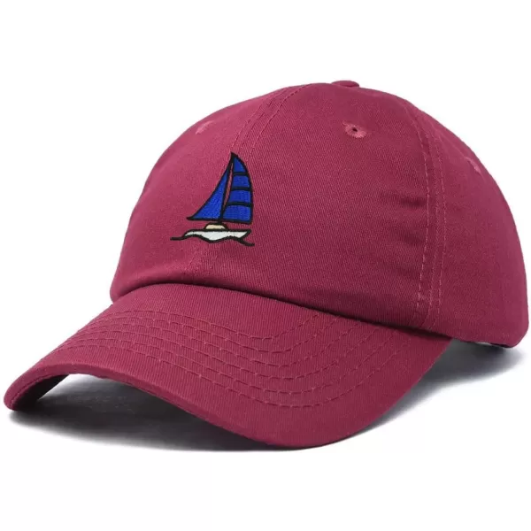 DALIX Sailboat Hat Embroidered Cotton Baseball Dad Cap Men