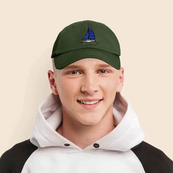 DALIX Sailboat Hat Embroidered Cotton Baseball Dad Cap Men