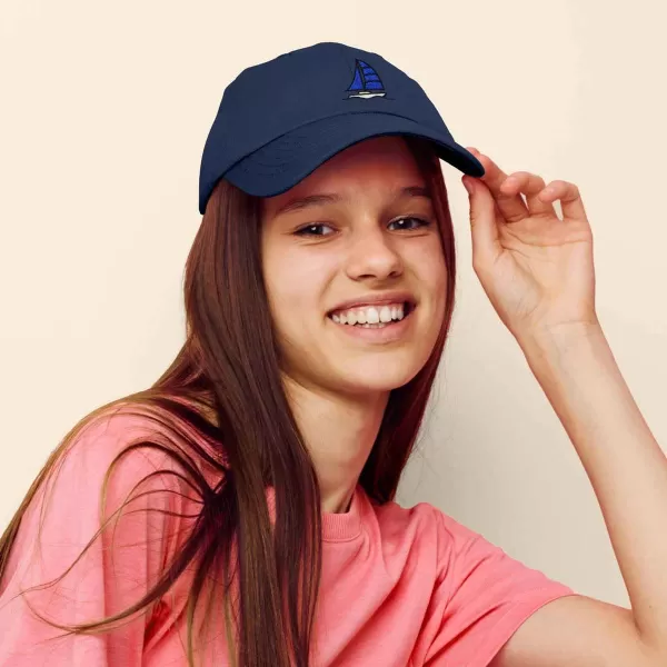DALIX Sailboat Hat Embroidered Cotton Baseball Dad Cap Men