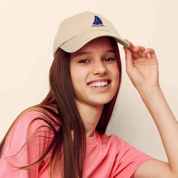 DALIX Sailboat Hat Embroidered Cotton Baseball Dad Cap Men