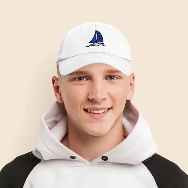 DALIX Sailboat Hat Embroidered Cotton Baseball Dad Cap Men