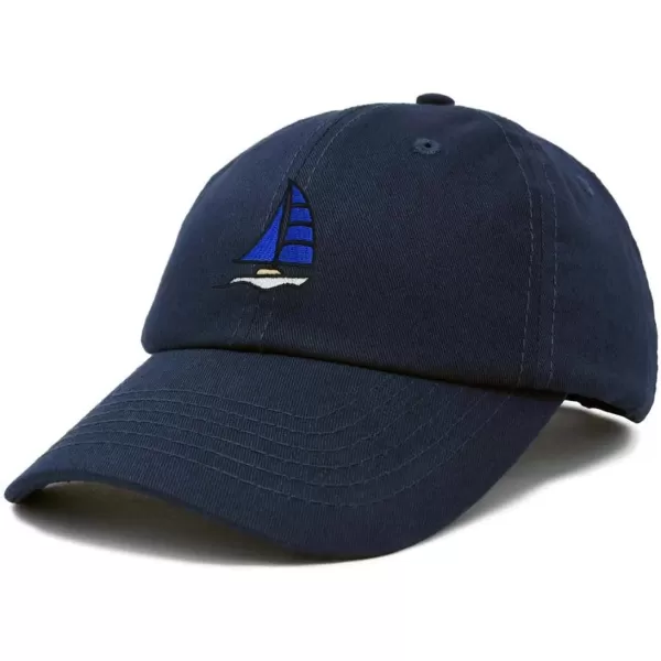 DALIX Sailboat Hat Embroidered Cotton Baseball Dad Cap Men