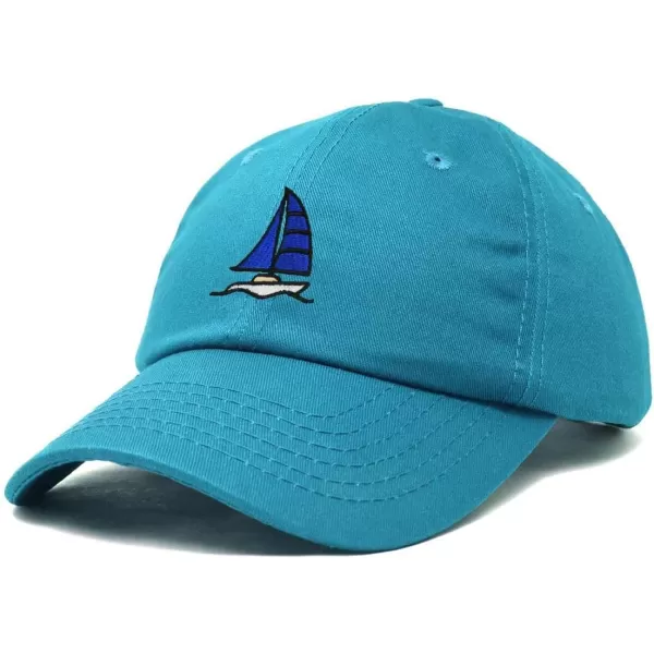 DALIX Sailboat Hat Embroidered Cotton Baseball Dad Cap Men